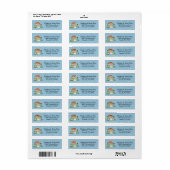 Snowy Christmas Vakantiehuis Etiket (Full Sheet)