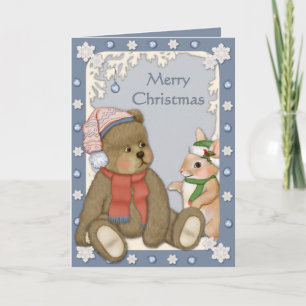 Snowy Christmas - Verse Inside Feestdagen Kaart
