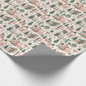 Snowy Christmas Village Delight Cadeaupapier (Hoek)