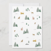 Snowy Christmas village Flat Holiday Kaart (Achterkant)