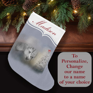 Snowy Christmas Winter Paardenliefhebbers Grote Kerstsok