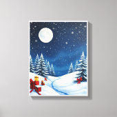 Snowy Christmas Winter Wonderland  Canvas Afdruk (Voorkant)