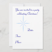 Snowy Church kerstfeest uitnodiging (Achterkant)