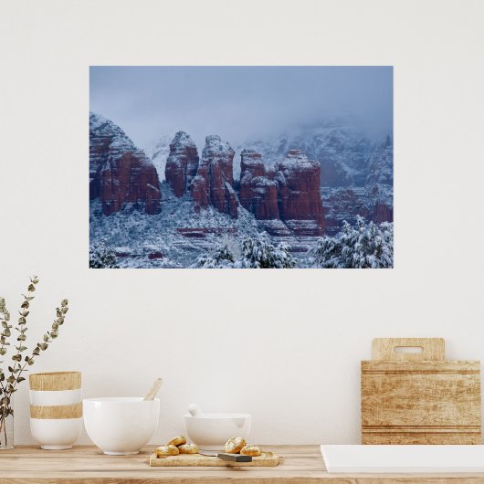 Snowy Coffee Pot Rock 2736 Poster (Keuken)