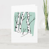 Snowy Colorado Aspens Blank Wenskaart Bedankkaart (Voorkant)