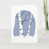 Snowy Colorado Aspens Trees Blank Wenskaart Bedankkaart (Voorkant)