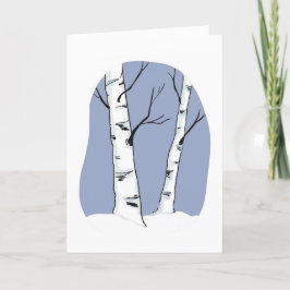 Snowy Colorado Aspens Trees Blank Wenskaart Bedankkaart