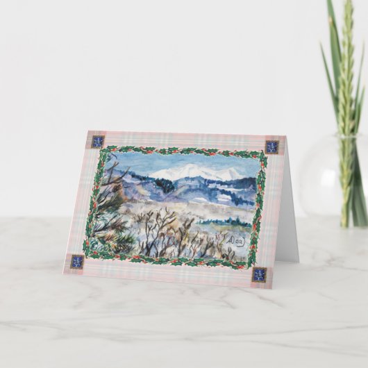 Snowy Colorado Christmas Wenskaart Feestdagen Kaart (Voorkant)