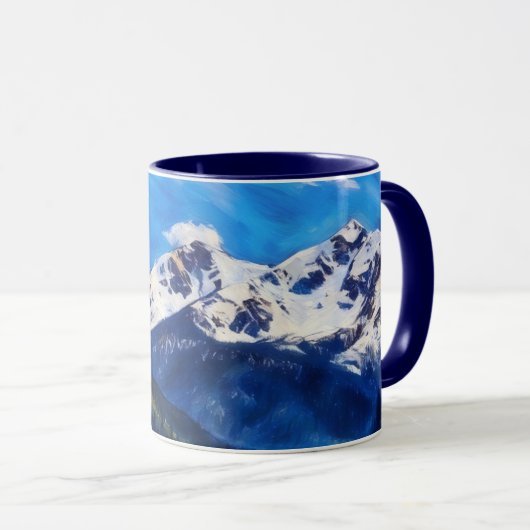 Snowy Colorado Mountains and Trees Art Mok (Voorkant rechts)