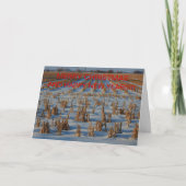 Snowy Corn Stubble Field Christmas KAART (Voorkant)