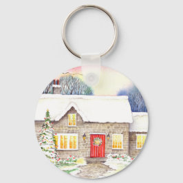 Snowy Cottage Sleutelhanger