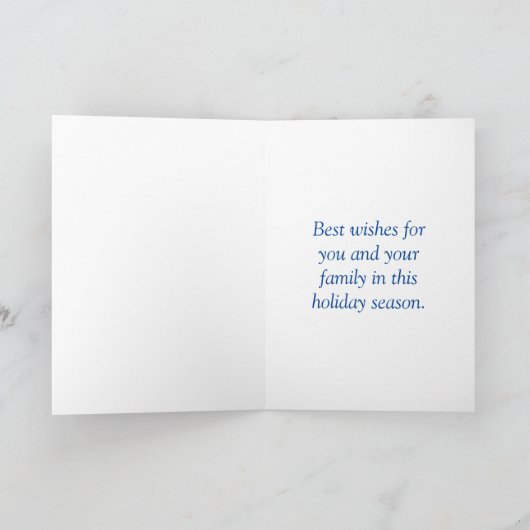 Snowy Cottage - Vintage Kerst Kaart (Binnen)