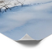 Snowy Cottage Waterverf schilderkunst Poster (Hoek)