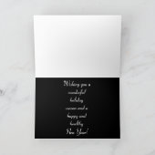 Snowy Country Barn Photography Typography Custom Feestdagen Kaart (Binnen)