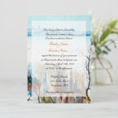 Snowy country Christelijk winterhuwelijksuitnodigi Kaart (Staand voorkant)