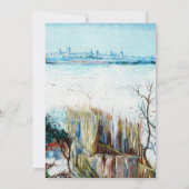 Snowy country Christelijk winterhuwelijksuitnodigi Kaart (Achterkant)