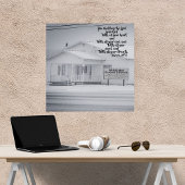 Snowy Country Church Scripture Poster