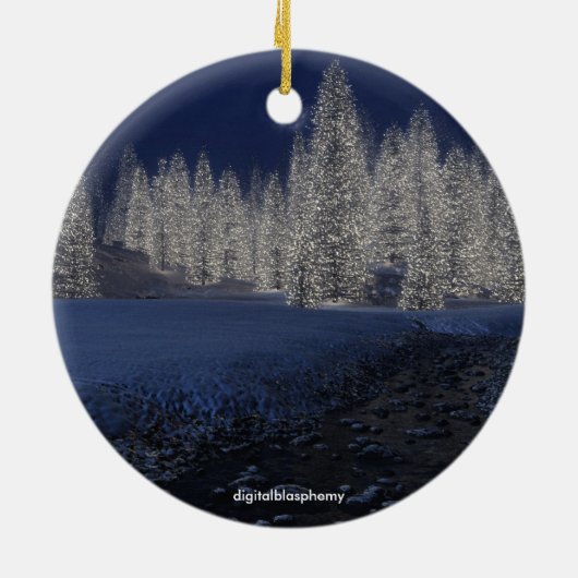 Snowy Creek Photo Ornament (Achterkant)