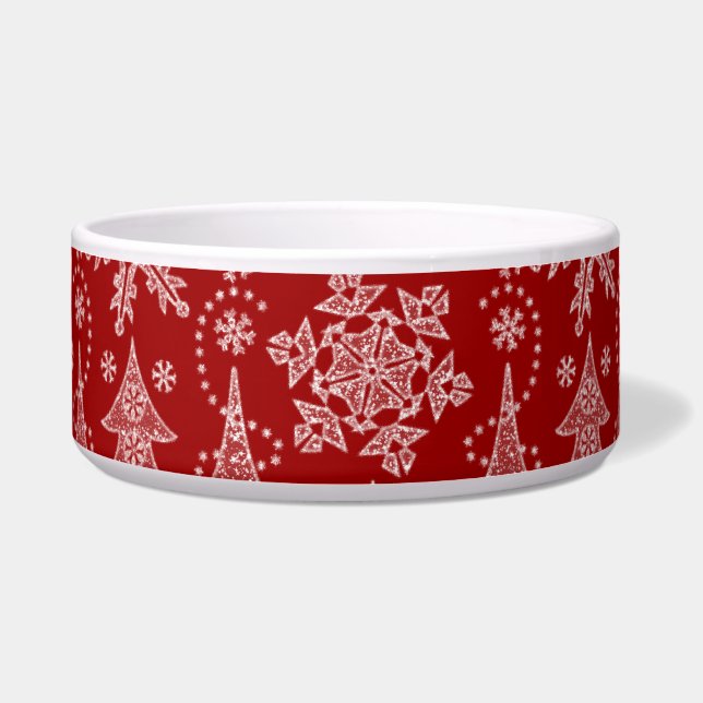 Snowy Damask Voerbakje (Voorkant)