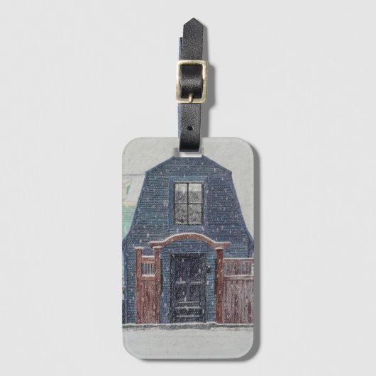 Snowy Day Bagagelabel (Voorkant (verticaal))