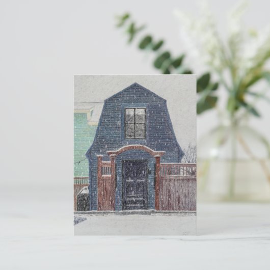 Snowy Day Briefkaart (Staand voorkant)