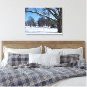 Snowy Day Canvas Afdruk (Insitu (Slaapkamer))