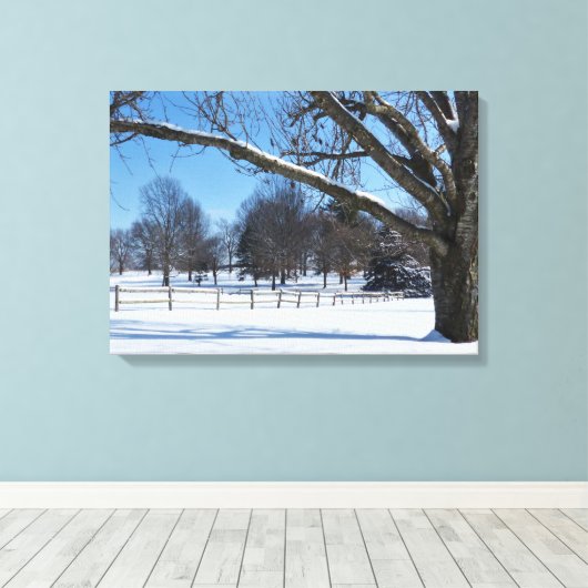 Snowy Day Canvas Afdruk (Insitu (Houten vloer))