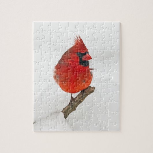 Snowy Day Cardinaal Legpuzzel (Verticaal)