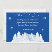 Snowy Day Holiday-kaart voor prettige kerstcadeaut Feestdagenkaart (Achterkant)