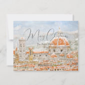 Snowy day of Italy Florence Cathedral Duomo card Kaart (Voorkant)