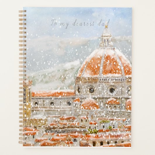 Snowy day of Italy Florence Cathedral Duomo Planner (Voorkant)
