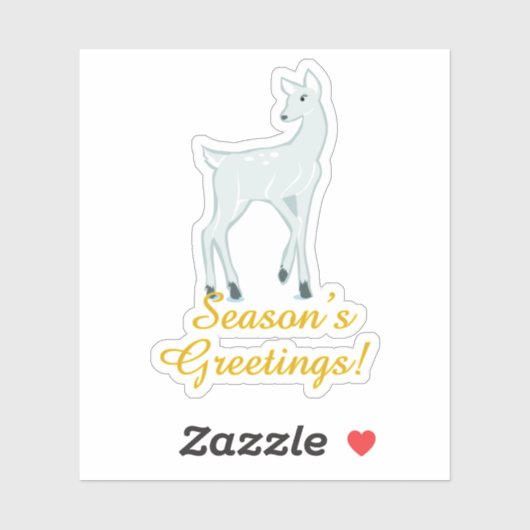 Snowy Deer Sticker (Vel)