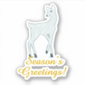 Snowy Deer Sticker (Voorkant)