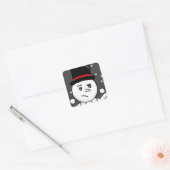 Snowy Drawn Hank Sticker! Vierkante Sticker (Envelop)