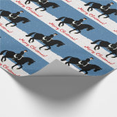 Snowy Dressage Horse Kerstmis Cadeaupapier (Hoek)