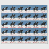 Snowy Dressage Horse Kerstmis Cadeaupapier (Vlak)