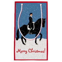 Snowy Dressage Horse Kerstmis Klein Cadeauzakje