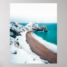 SNOWY DURDLE DEUR, LULWORTH, DORSET, VK POSTER