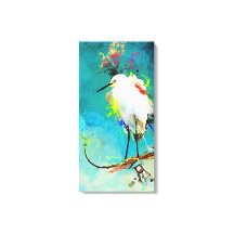 "Snowy Egret" 16" x 32"