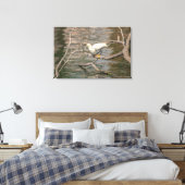 Snowy Egret Canvas Afdruk (Insitu (Slaapkamer))