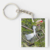 Snowy Egret en Roseate Spoonbill Sleutelhanger (voorkant)