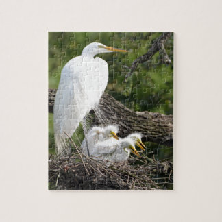 Snowy Egret Family Legpuzzel