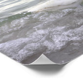 Snowy Egret in het Surf Poster (Hoek)