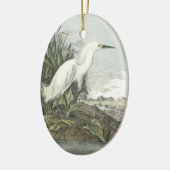 Snowy Egret, John Audubon Keramisch Ornament (Links)