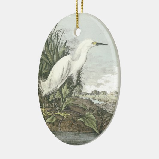 Snowy Egret, John Audubon Keramisch Ornament (Links)