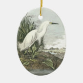 Snowy Egret, John Audubon Keramisch Ornament (Voorkant)