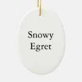 Snowy Egret, John Audubon Keramisch Ornament (Achterkant)