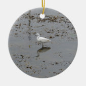 Snowy Egret Keramisch Ornament (Voorkant)