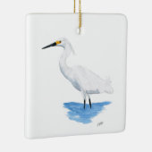 Snowy Egret Keramisch Ornament (Rechts)