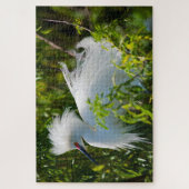 Snowy Egret Legpuzzel (Verticaal)